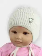 Серебряный детская демисезонная шапка для новорожденного, на выписку, весна весенняя, 38-40 размер