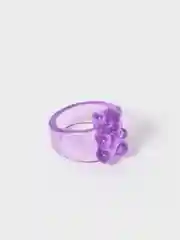 Фиолетовый кольцо с мармеладными мишками, 18 мм
