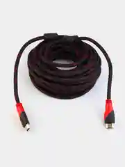 Кабель HDMI-HDMI, 18 метров, в оплетке