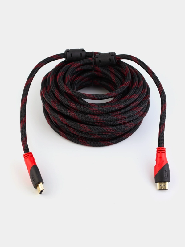 Кабель HDMI-HDMI, 18 метров, в оплетке