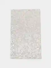 Белый ткань-кожзам с крупными блестками, 20*33 см