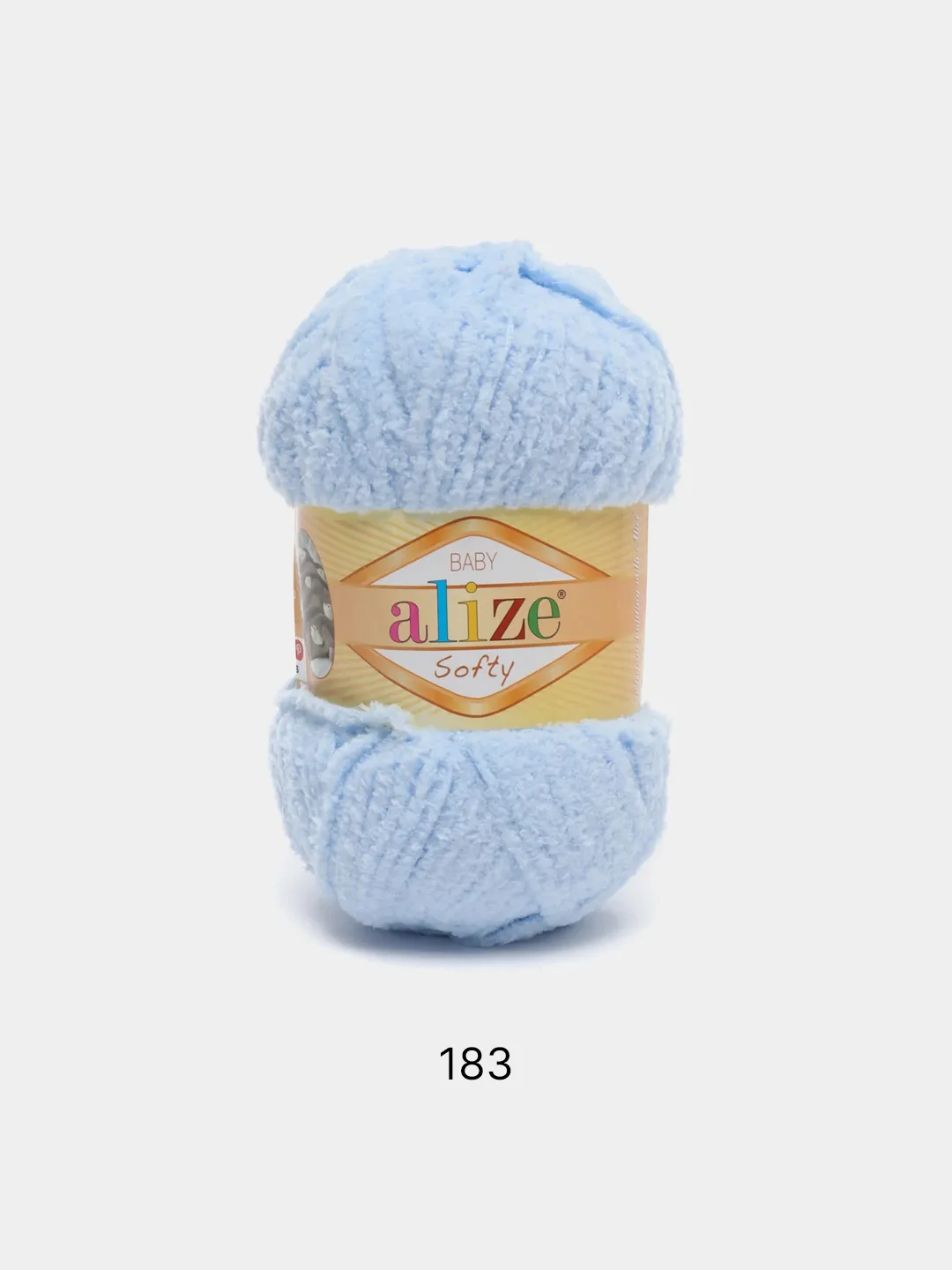 Голубой плюшевая пряжа Alize Softy