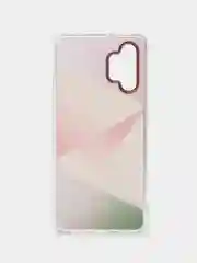 Пудровый чехол Samsung Galaxy A32, Самсунг Галакси А32 твердый, прозрачный, с рисунком