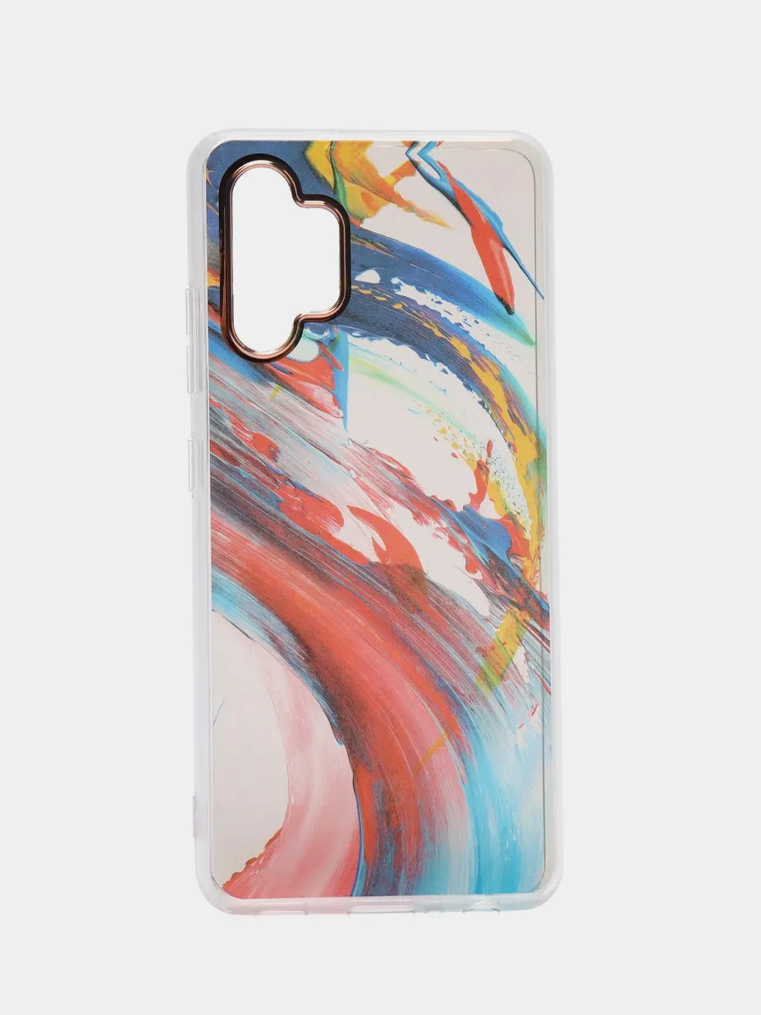 Красный чехол Samsung Galaxy A32, Самсунг Галакси А32 твердый, прозрачный, с рисунком