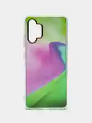Пурпурный чехол Samsung Galaxy A32, Самсунг Галакси А32 твердый, прозрачный, с рисунком