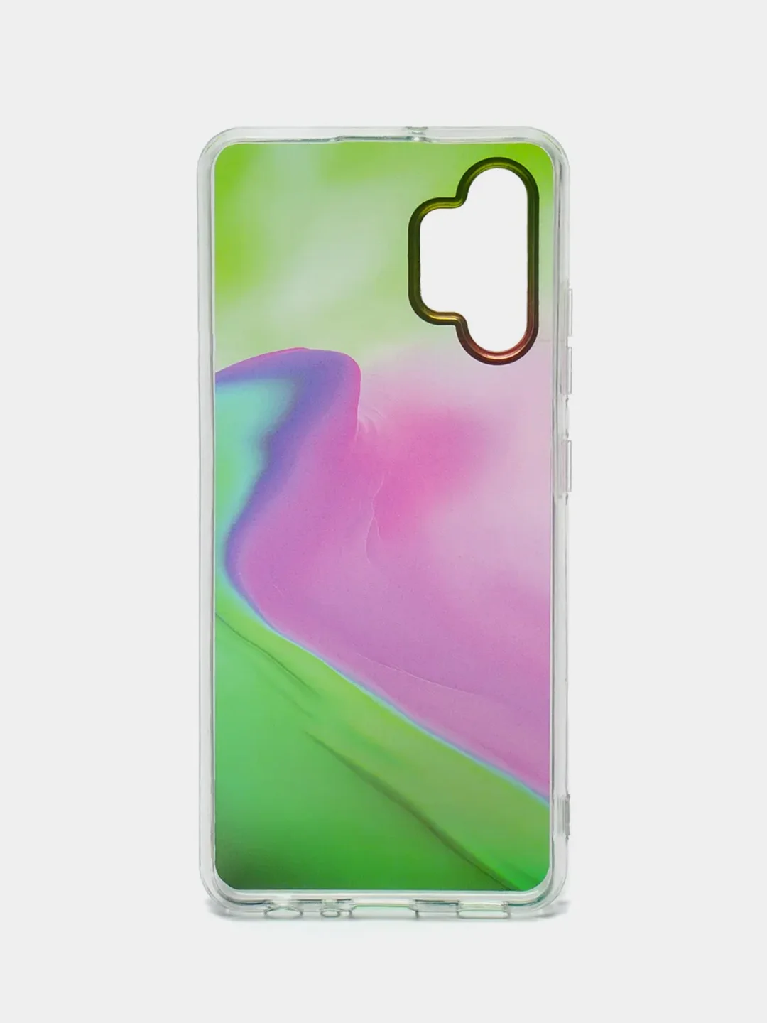 Пурпурный чехол Samsung Galaxy A32, Самсунг Галакси А32 твердый, прозрачный, с рисунком
