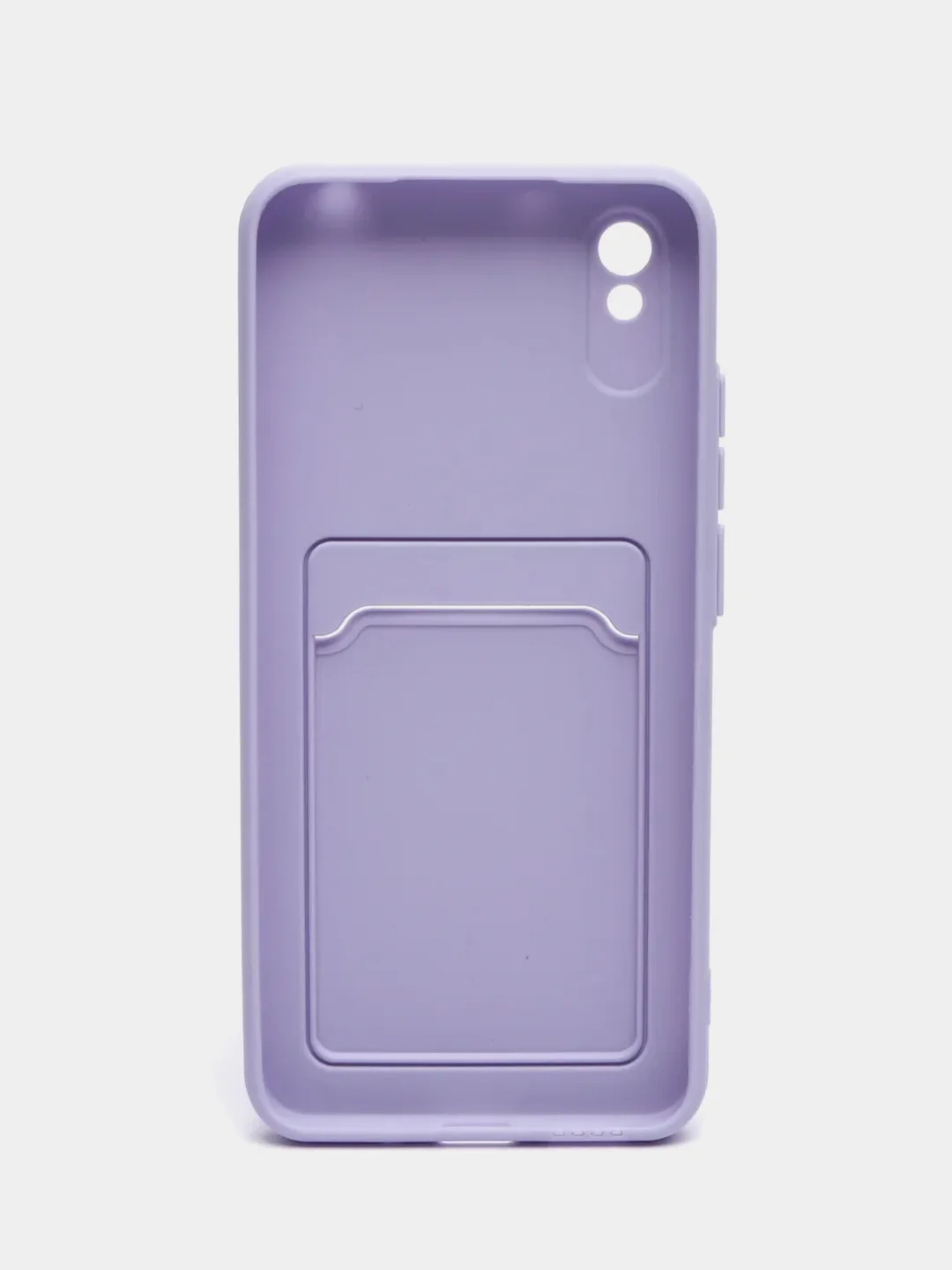 Лавандовый чехол Xiaomi Redmi 9A, Сяоми Редми 9А, силиконовый, с карманом для карты