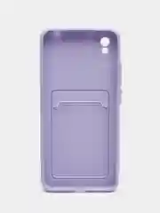 Лавандовый чехол Xiaomi Redmi 9A, Сяоми Редми 9А, силиконовый, с карманом для карты