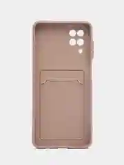 Алый чехол Samsung Galaxy A12 / M12, силиконовый, с карманом для карты