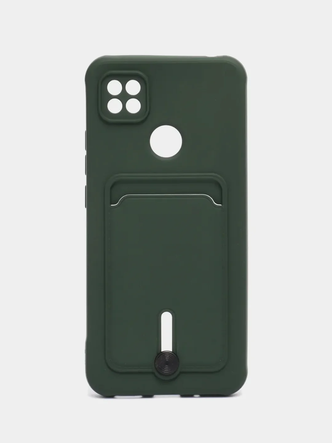 Зеленый чехол Xiaomi Redmi 10A / 9C, Сяоми Редми 10А / 9С, с карманом для карты, силиконовый