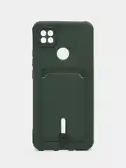 Зеленый чехол Xiaomi Redmi 10A / 9C, Сяоми Редми 10А / 9С, с карманом для карты, силиконовый