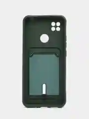 Зеленый чехол Xiaomi Redmi 10A / 9C, Сяоми Редми 10А / 9С, с карманом для карты, силиконовый