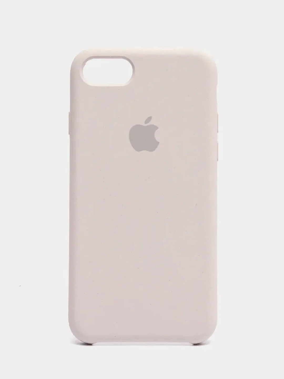 Серебряный чехол Silicone Case для iPhone 7, 8, SE 2020, с открытым низом