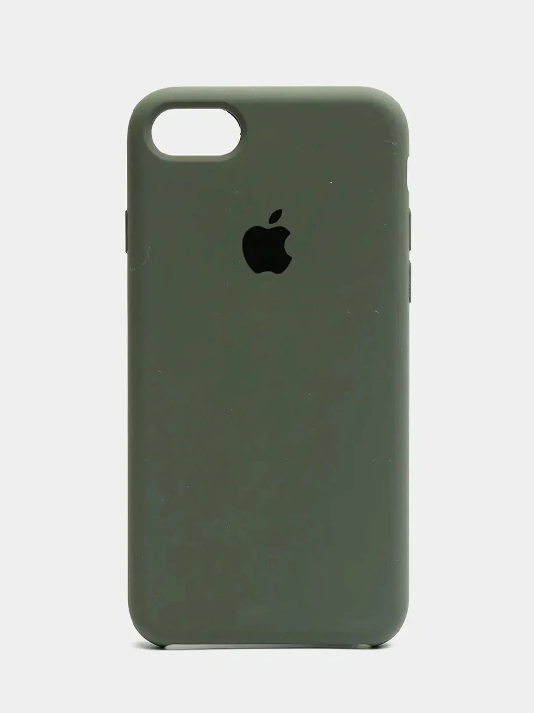 Серый меланж чехол Silicone Case для iPhone 7, 8, SE 2020, с открытым низом