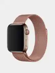 Коралловый меланж ремешок для Apple Watch "Миланская петля" 3, 4, 5, 6, 7, SE, металл