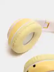 Желтый наушники беспроводные Bluetooth с кошачьими светящимися ушками