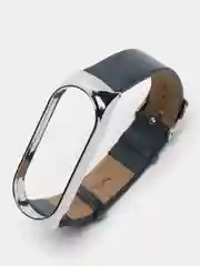 Темно-синий фирменный кожаный ремешок для Xiaomi mi band 3, 4, 5, 6