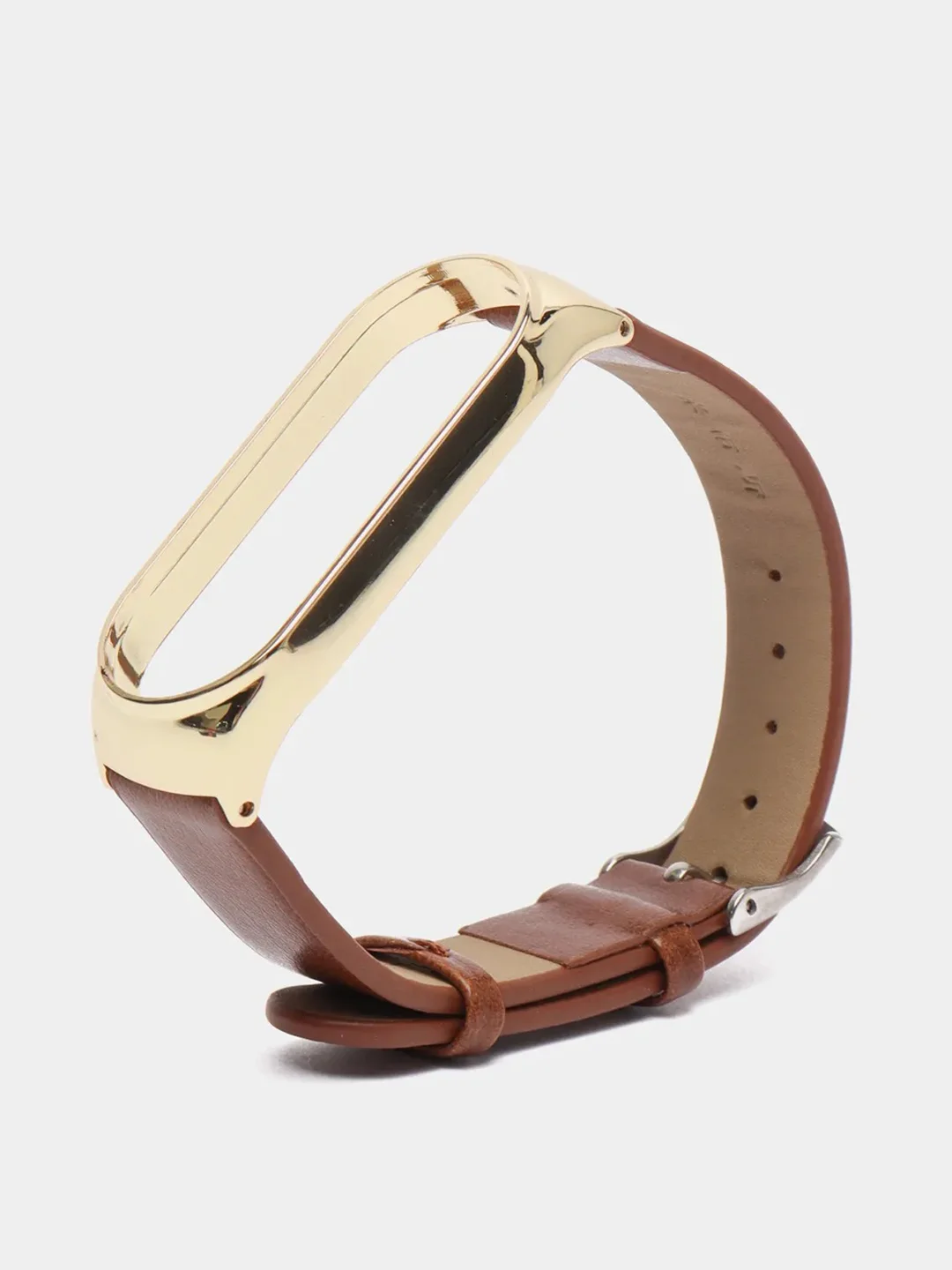 Терракотовый фирменный кожаный ремешок для Xiaomi mi band 3, 4, 5, 6