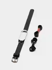 Угольный фирменный кожаный ремешок для Xiaomi mi band 3, 4, 5, 6