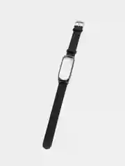 Угольный фирменный кожаный ремешок для Xiaomi mi band 3, 4, 5, 6