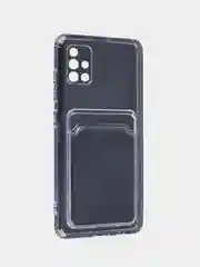 Чехол Samsung Galaxy A51 / Самсунг Галакси А51 с карманом для карт прозрачный