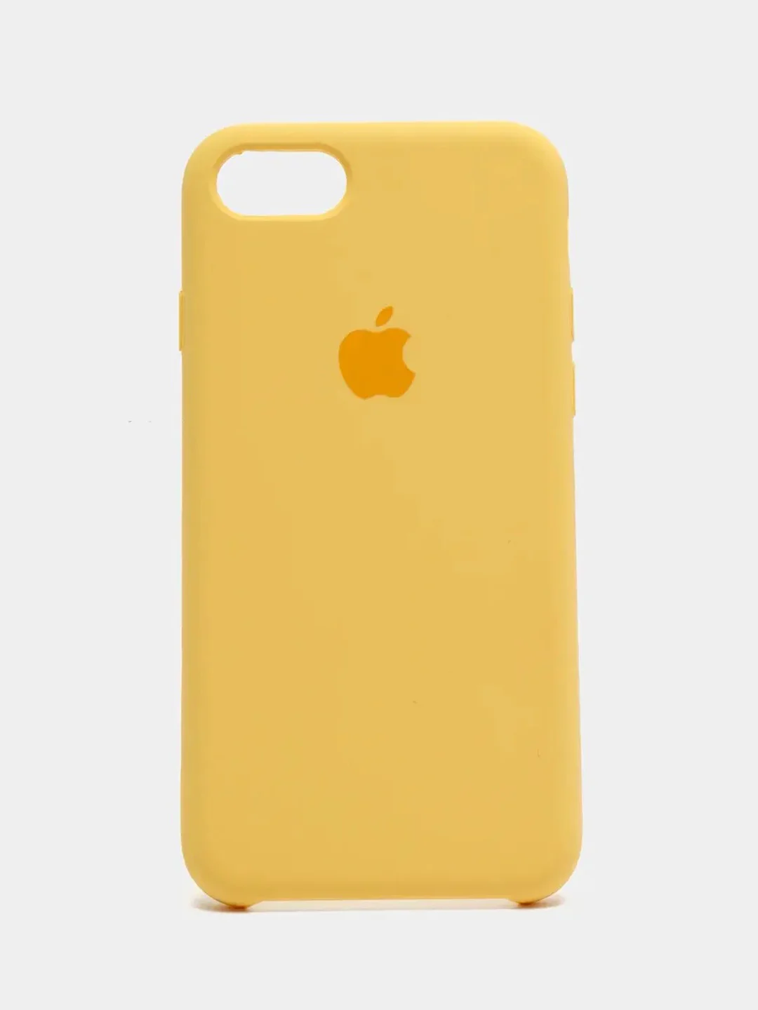Светло-жёлтый чехол Silicone Case для iPhone 7, 8, SE 2020, с открытым низом