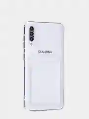 Силиконовый чехол Samsung Galaxy A50, A50s, A30s (Самсунг А50, А30С) прозрачный с карманом