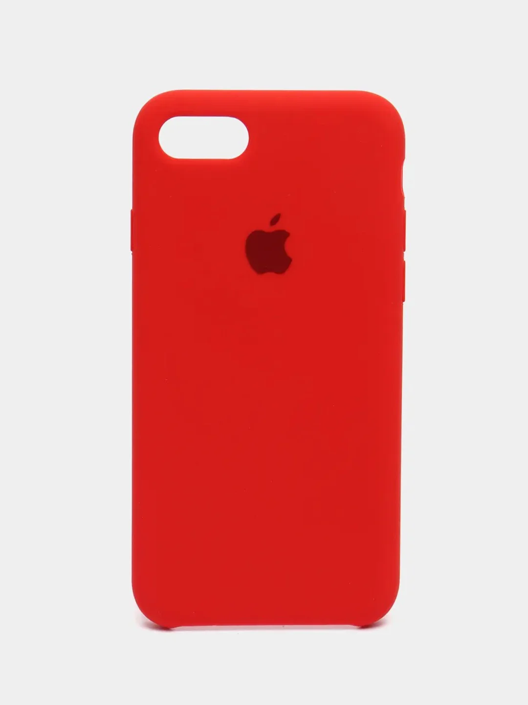 Алый чехол Silicone Case для iPhone 7, 8, SE 2020, с открытым низом