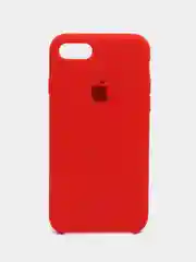Алый чехол Silicone Case для iPhone 7, 8, SE 2020, с открытым низом