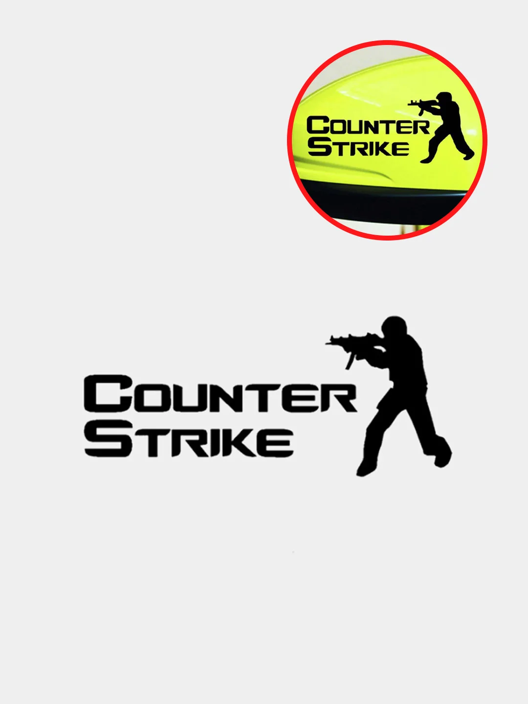 Черный наклейка на авто "Counter Strike"