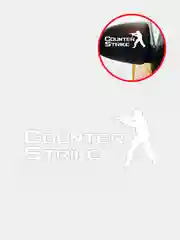 Белый наклейка на авто "Counter Strike"