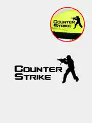 Белый наклейка на авто "Counter Strike"