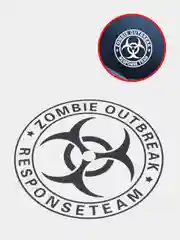 Черный наклейка на авто "Zombie outbreak responce team"