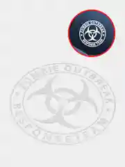 Белый наклейка на авто "Zombie outbreak responce team"