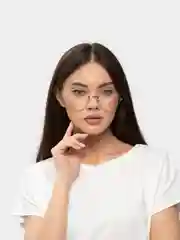 Серебряный имиджевые круглые, прозрачные очки MIRSEE, без диоптрий