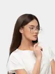 Серебряный имиджевые круглые, прозрачные очки MIRSEE, без диоптрий