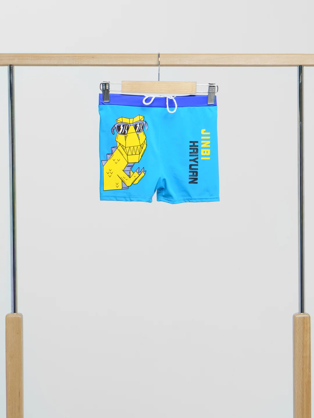 Голубой плавки-шорты детские "Динозавры", 5-8 лет