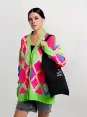 Черный сумка шоппер "Мир"