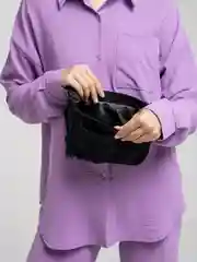 Черный женская сумка через плечо, холщовая, на регулируемом ремешке