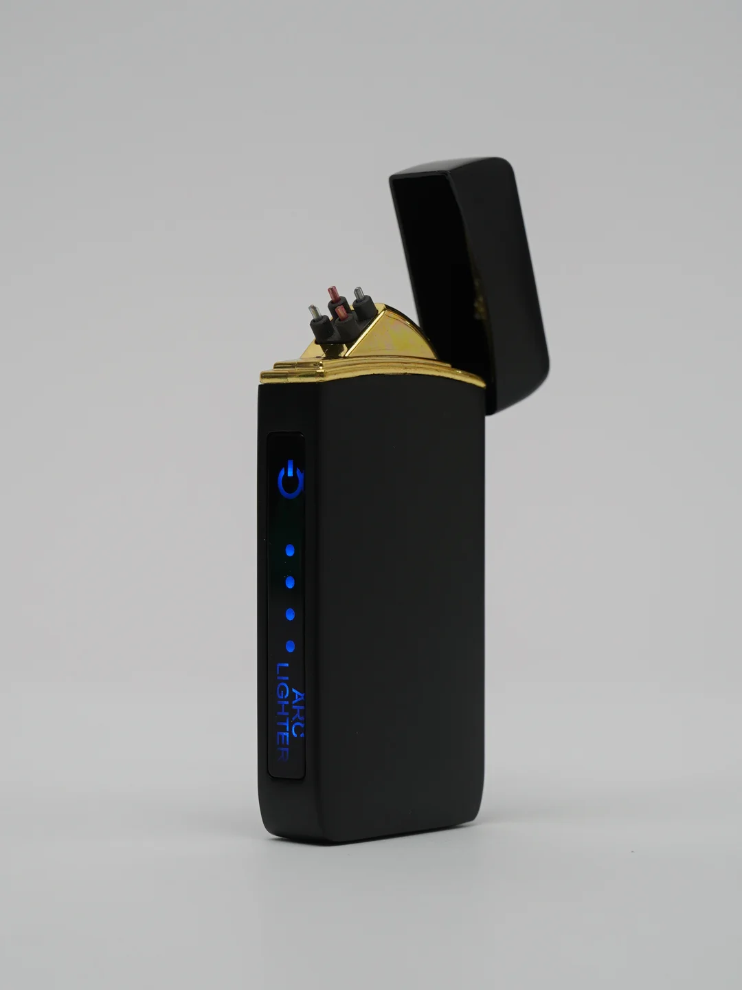Синий зажигалка электронная металлическая с драконом USB Plazma плазменная, подарок на новый год