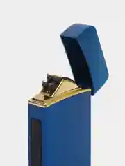 Синий зажигалка электронная металлическая с драконом USB Plazma плазменная, подарок на новый год