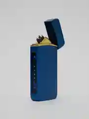 Синий зажигалка электронная металлическая с драконом USB Plazma плазменная, подарок на новый год