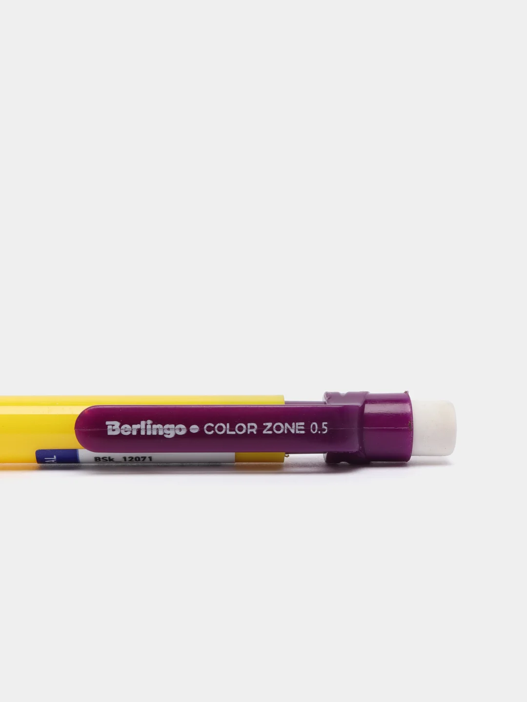 Желтый карандаш механический Berlingo Color 0,5 мм, с ластиком