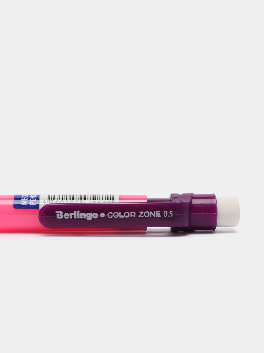 Розовый карандаш механический Berlingo Color 0,5 мм, с ластиком