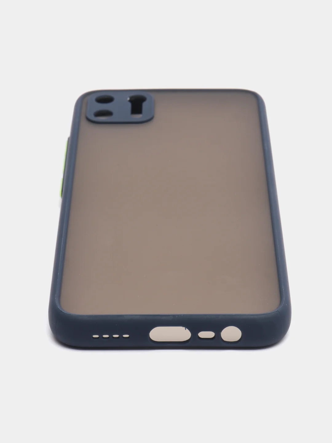 Темно-синий чехол Realme C11 2020, пластиковый матовый с цветными кнопками
