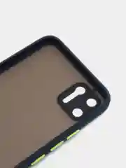 Темно-синий чехол Realme C11 2020, пластиковый матовый с цветными кнопками