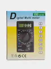 Черный мультиметр цифровой DT-832 со звуковой прозвонкой, батарея питания установлена