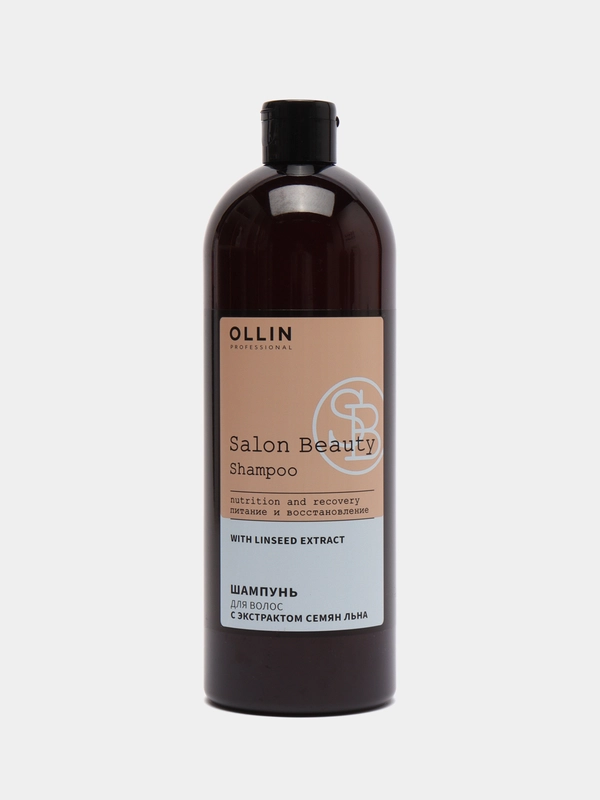 Шампунь Ollin Salon Beauty с экстрактом семян льна для питания и восстановления, 1000 мл