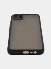 Черный чехол Realme C11 2020, пластиковый матовый с цветными кнопками