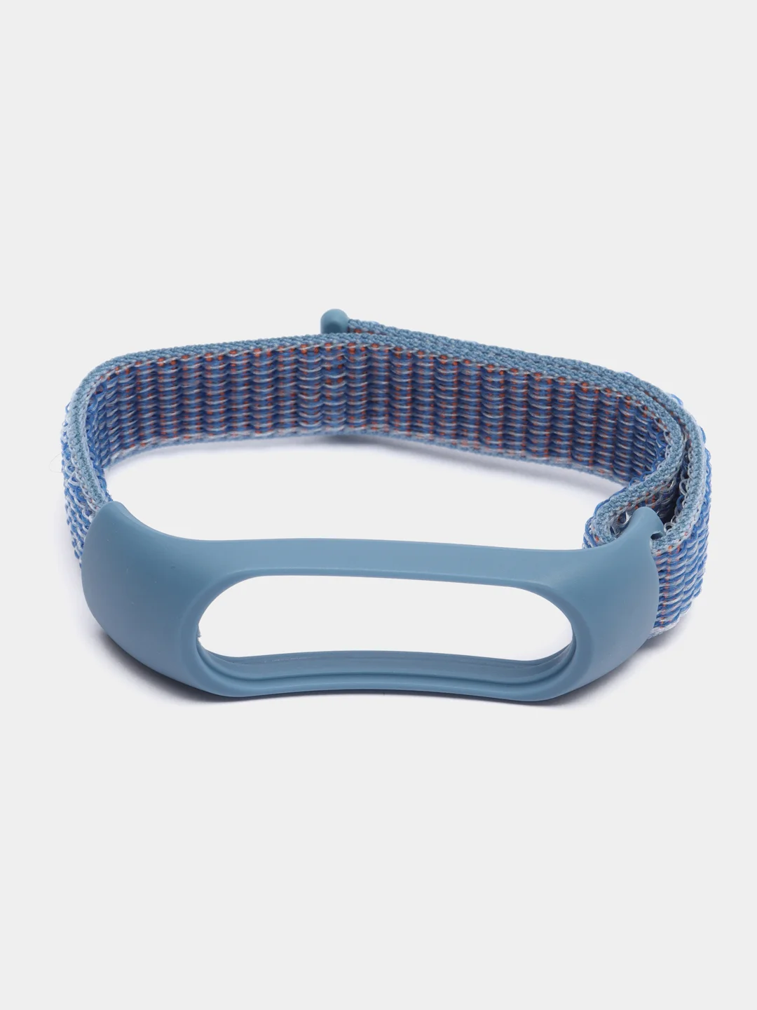 Голубой ремешок нейлоновый на липучке для Xiaomi Mi Band 3, Mi Band 4, Band 5, Band 6, Mi Band 7